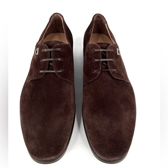 Salvatore Ferragamo Spencer Derby Suede Oxford Gancini Logo Loafers US 7 - EU 41 - Picture 9 of 10